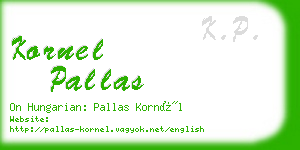 kornel pallas business card